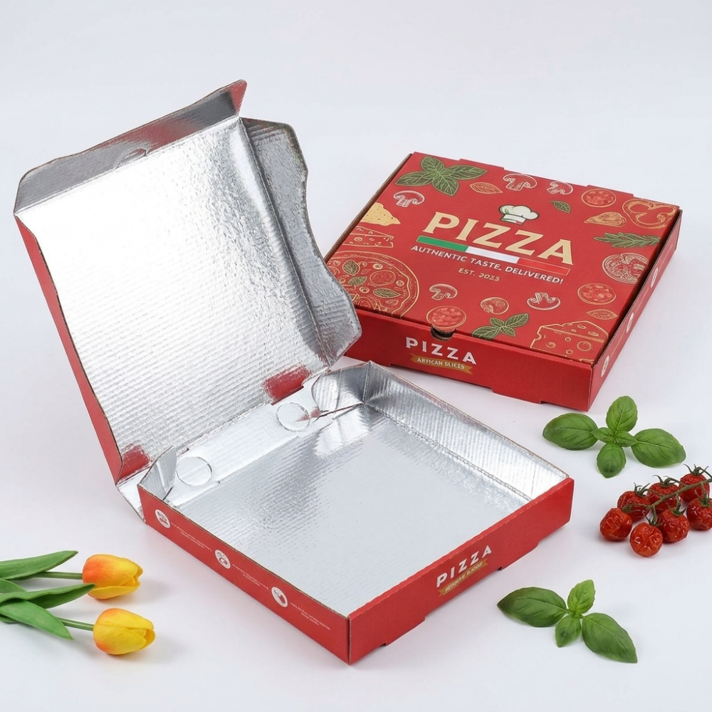 caja forrada con papel de aluminio