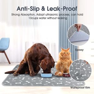Evcil hayvanlar için yıkanabilir Pet İdrar Mat hijyen pedleri su geçirmez Pet Mat epoksi kaymaz eğitim pedleri yavru köpekler kediler kobay - Product Image 3