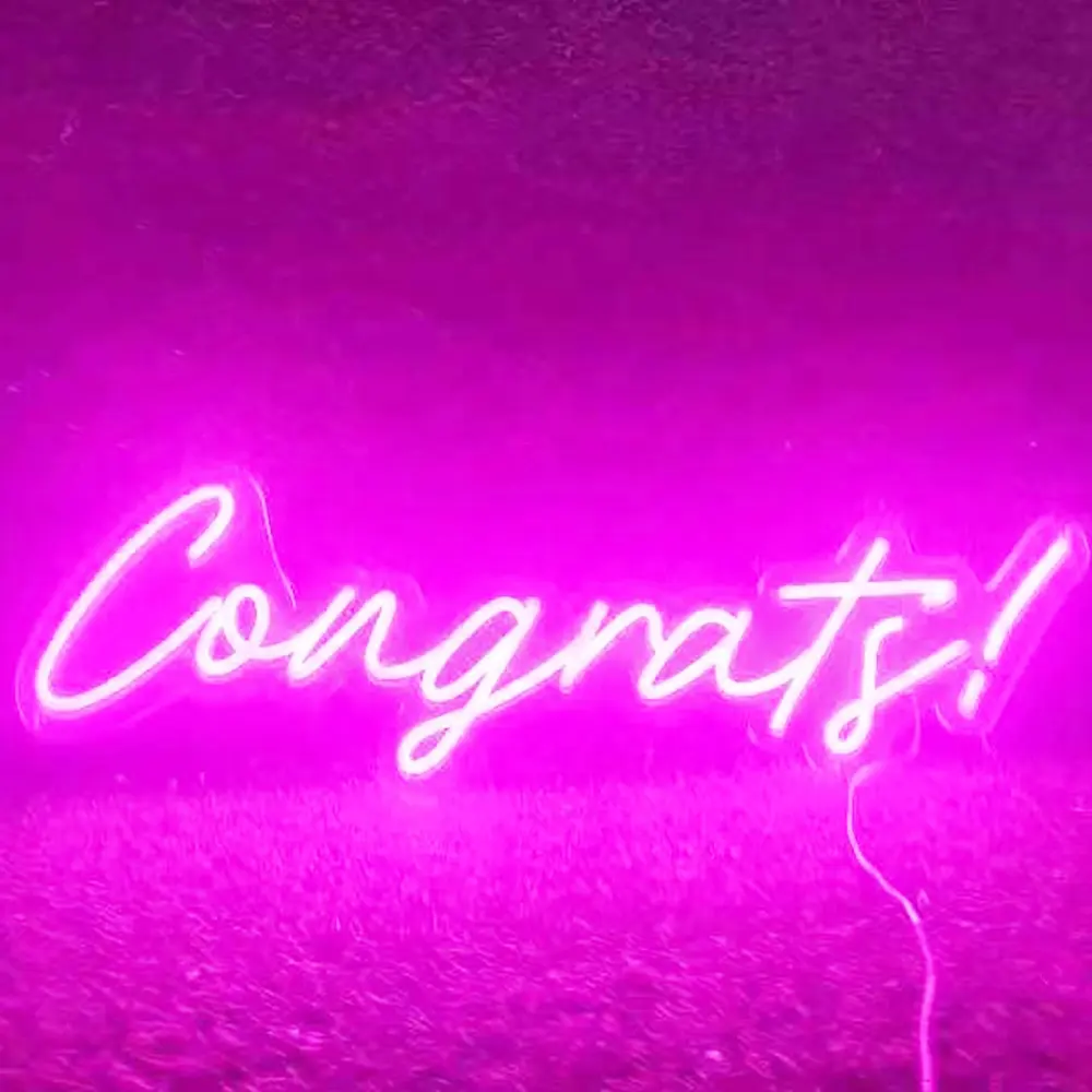 2024 hot sale custom congrats neon sign for event