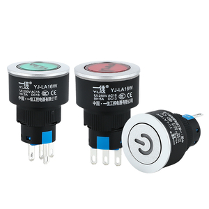 Serie la16 start Stop 12 v24v220v rotondo con luce 22mm 16mm interruttore a pulsante a scatto in plastica