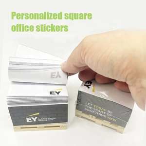 Notas adhesivas cuadradas personalizadas Post Sticky It Memo Pad Cube con paleta de madera Paleta de madera promocional Notas adhesivas - Product Image 2