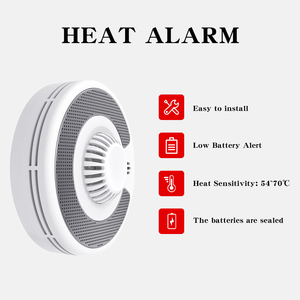 Detector de calor inteligente Wi-Fi con control de aplicación Tuya, alarma de calor WiFi con batería de litio sellada de 10 años, BS 5446, VH03W - Product Image 6