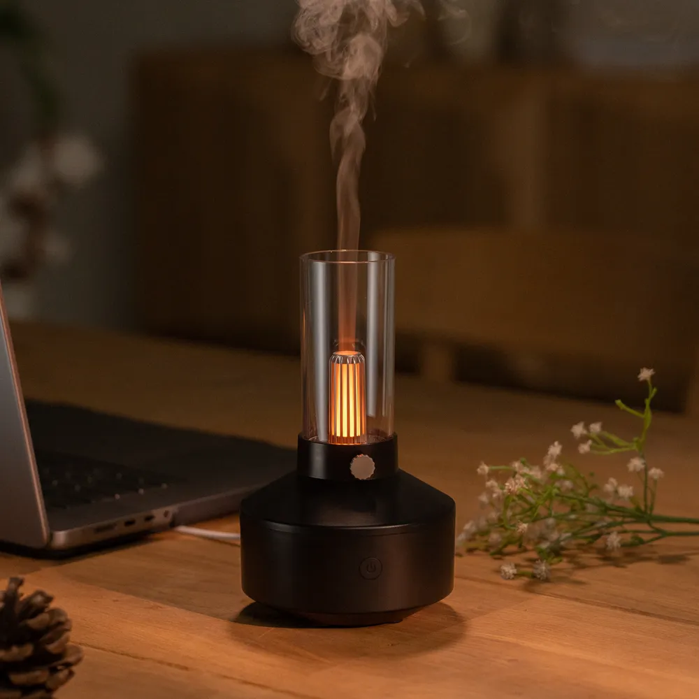 Ufficio casa olio essenziale diffusore di aromi umidificatore luce notturna retrò nebbia fredda diffusore di aromi elettrico USB ad ultrasuoni