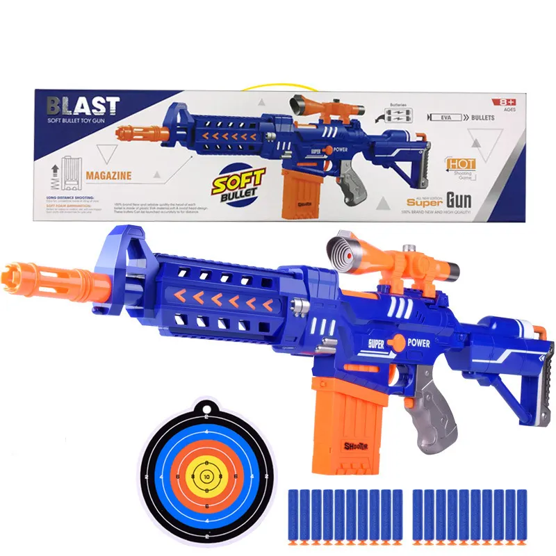 Electronic Air Soft EVA bullets gun Kids outdoor play gun shooting targets toy gun boy toy made in china