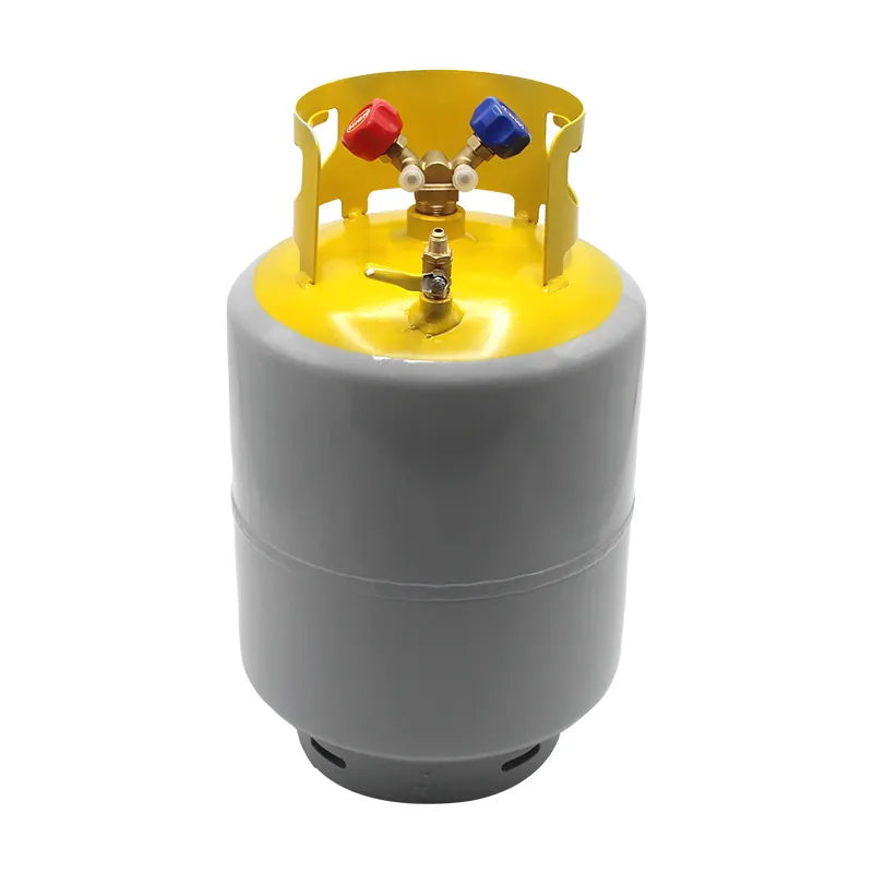 Cilindro composto para recuperação de pressão, alta pressão r22 r410a r32 r134a cfc refrigerante 30lbstank gás, recuperação de pressão