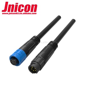 JniconM12クイックコネクトプッシュロック防水IP67ケーブルからLEDライトオスメスプラグソケットパネルマウント用ケーブルコネクタ