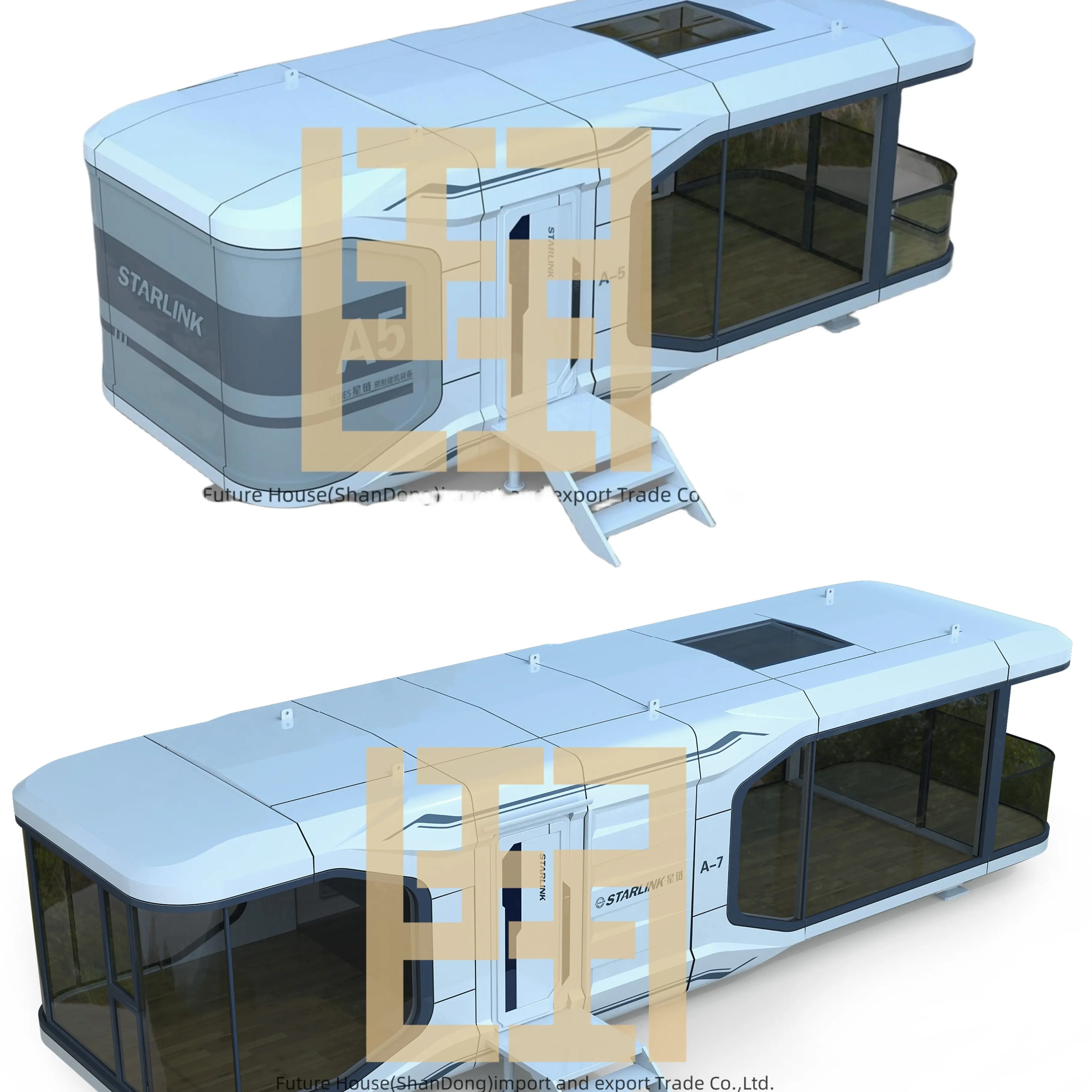 20 ft fertighaus versand winziges haus vorgefertigter container kapselhaus/containerhaus vorgefertigt 2 stockwerke ein-anhänger