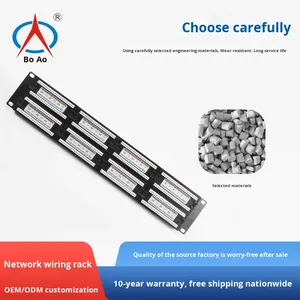 48-Port RJ45 CAT6 Non-Shielded Network <strong>Patch</strong> <strong>Panel</strong> <strong>with</strong> <strong>Module</strong> and Cable Management for Network Rack - Product Image 2