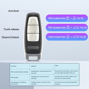 Easyguard อะไหล่ระบบ Keyless Entry พอดีกับ Audi พร้อมรีโมตควบคุมแบบกดปุ่มและความสะดวกสบาย AU3การเข้าถึง - Product Image 2