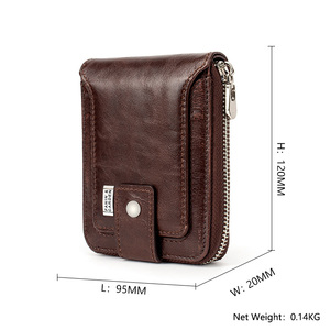 男士真皮RFID保护大容量钱包定制品牌 - Product Image 6