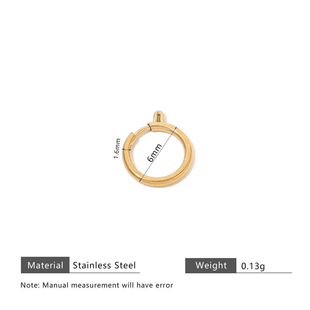 Gold 6mm