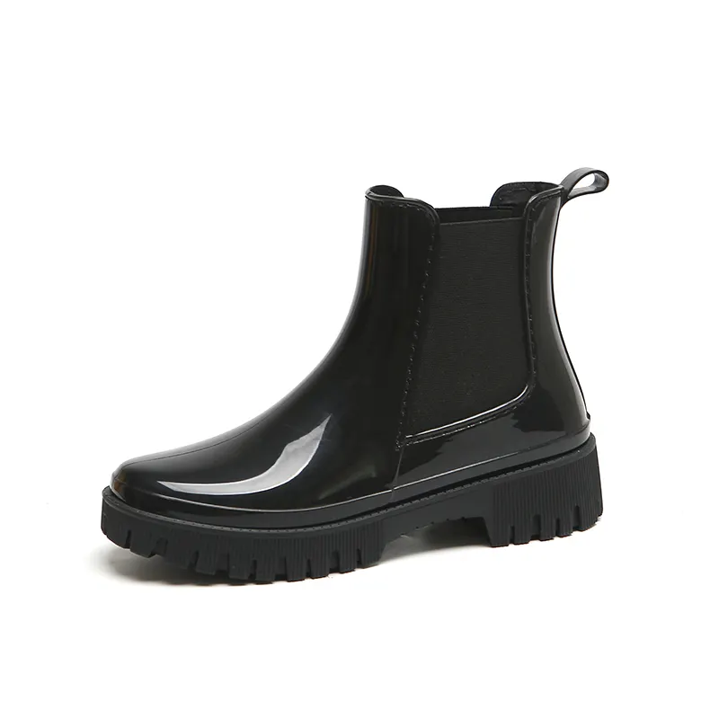 Moda PVC chuva botas mulheres sapatos impermeável ankle boot tamanho 36-41