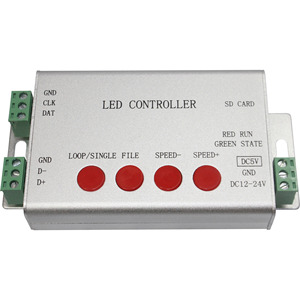 Светодиодный программируемый DMX512 H801SB светодиодный контроллер SPI адресуемый пиксельный светодиодный контроллер с SD-картой поддерживает 2048 пикселей