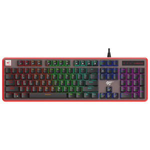Teclado mecánico retroiluminado de tamaño completo para Gaming, teclado colorido Led Rgb para PC, Kb870L Havit Oem, USB 104 teclas - Product Image 1