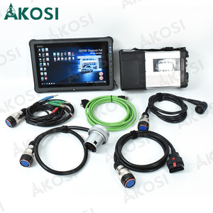 MB Star-Herramienta de diagnóstico C5 SD, software compacto de conexión SSD V2024 en tableta F110 lista para trabajar para Mercedes, coches y camiones