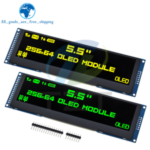 TZT 5.5 pollici OLED Display LCD colore verde/giallo 256x64 Drive SSD1322 interfaccia SPI/porta parallela a 8 bit per Arduino UNO R3