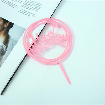 10 pink round imitation acrylic pieces