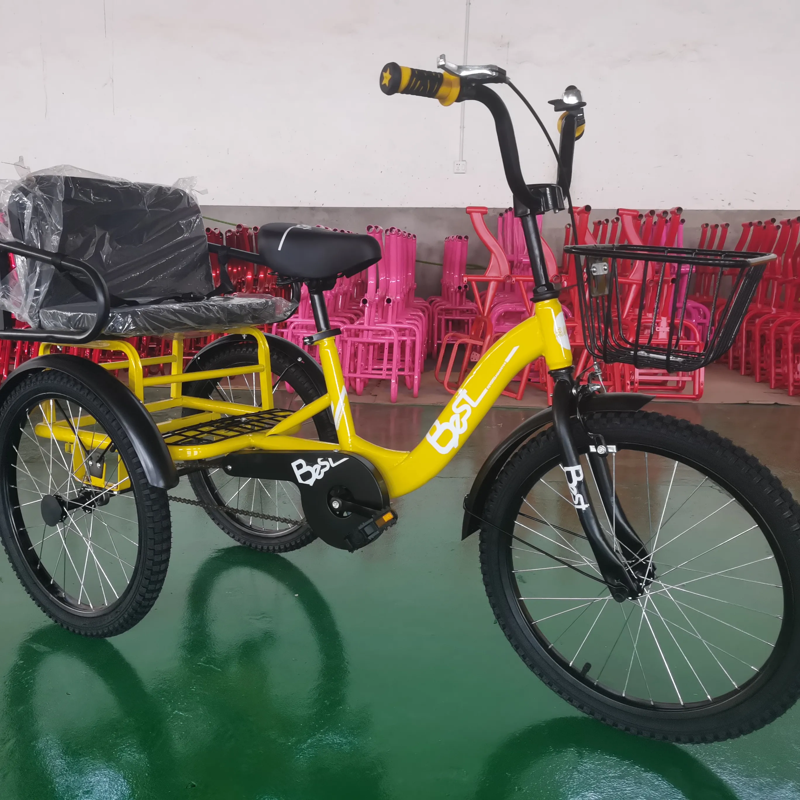 Tricycle diesel pour enfants, deux places, avec automobile, vente en gros,