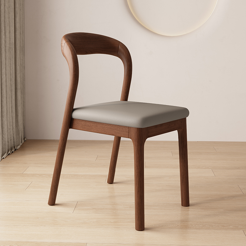 Walnut + dark khaki leather