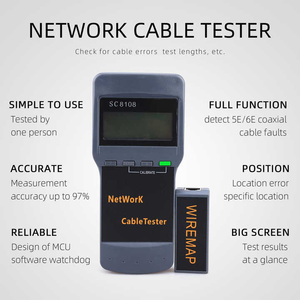 Tester di rete SC8108 Tester di rilevamento lunghezza Breakpoint RJ45 di rete - Product Image 3