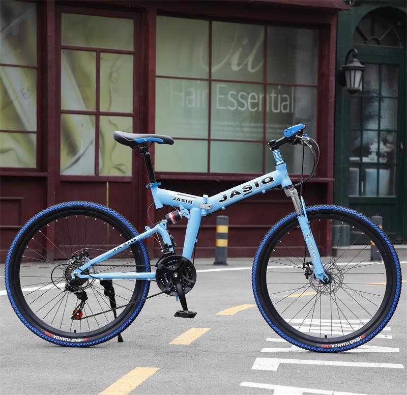 21 speed blue spoke wheel