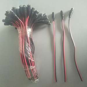 สายไฟตัวเมีย DC ทองแดงล้วน12V มีสายสีแดงและดำ5A พิน2P สำหรับหัวเชื่อมต่อ DC ทองแดงบริสุทธิ์แบบ LED และ PCB - Product Image 2