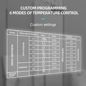 Controlador de temperatura inteligente Pantalla LED táctil Controlador de calefacción digital NTC para calefacción de piso - Product Image 5