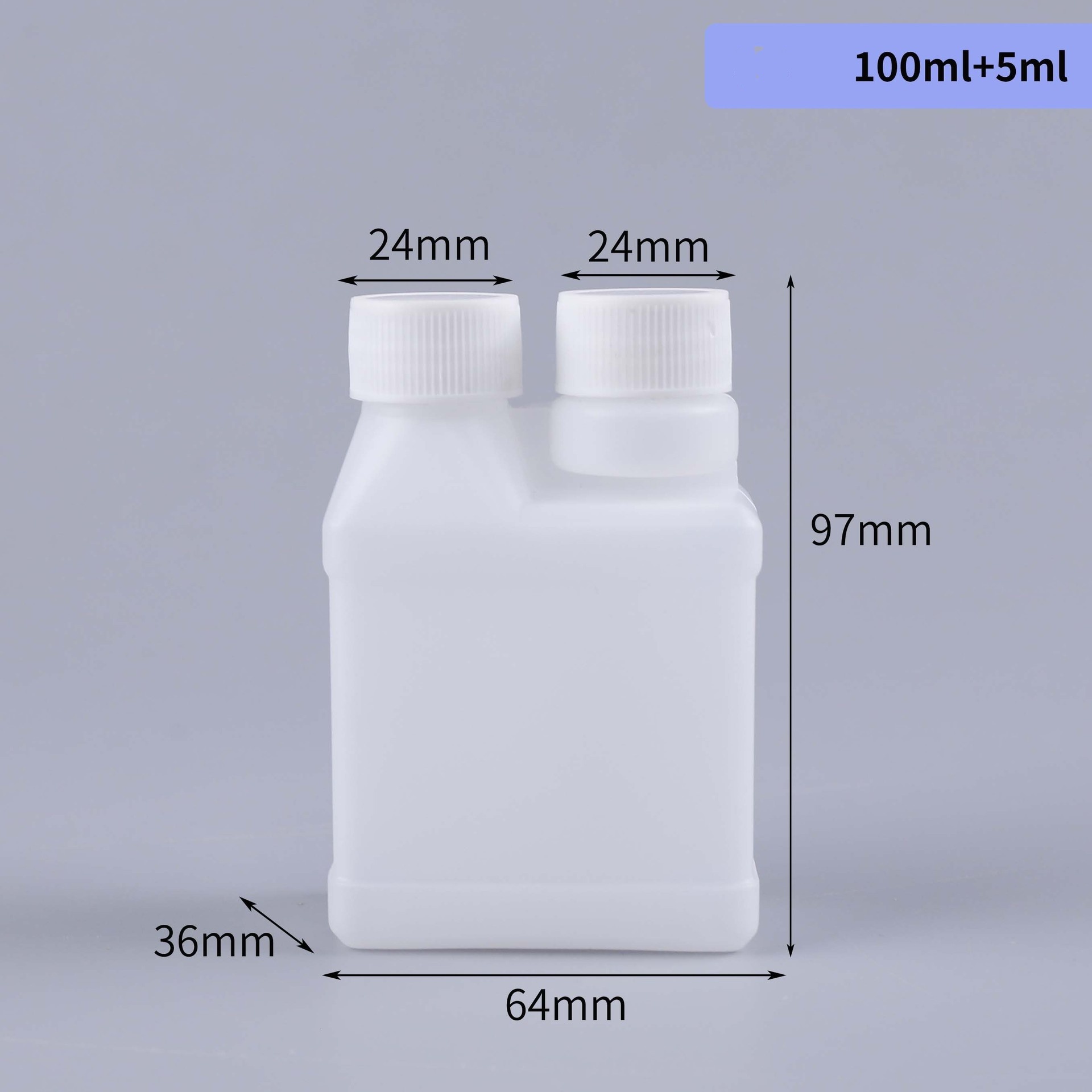 100 ml calibre 24 semi-transparent