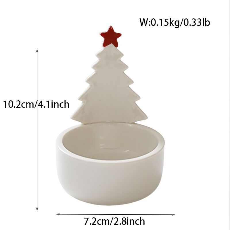 Bougeoir sapin de Noël rouge