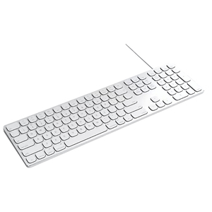 Teclado con cable de aleación de aluminio de tres zonas adecuado para Apple Computer Desktop Computer Universal X Structure Office Keyboard - Product Image 2