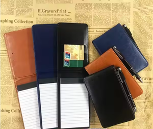 定制A6软皮支架，带记事本和计算器迷你PU盖口袋Memopad，带数字计算器和笔环 - Product Image 2