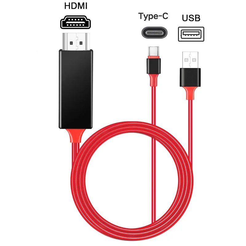 USB C-HD 케이블 1080P HD TV 케이블 어댑터 맥북 삼성 갤럭시 S10 S20 화웨이 Xiaomi 유형 C HDTV 케이블