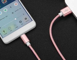 All'ingrosso 1Ft cavo USB di ricarica veloce intrecciato in Nylon tipo-C per Pro Max 60W potenza 3A uso corrente con Power Bank - Product Image 5