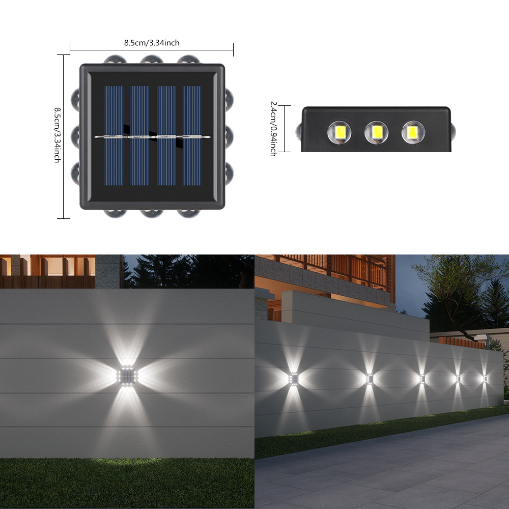 Miroir convexe 12 LED lumière blanche