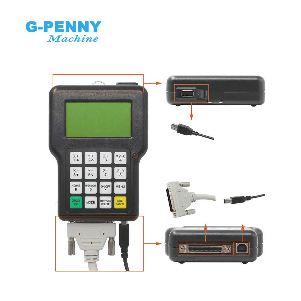 Personalização RichAuto DSP 0501 Controlador de alça 3 eixos Versão em Inglês controle remoto do roteador CNC