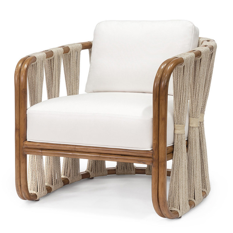 Light-colored single sofa