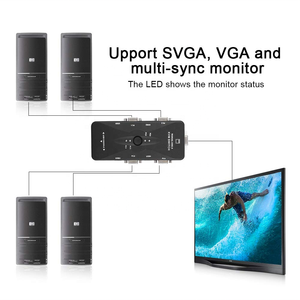 SY 4-Port USB 2.0 Type <strong>KVM</strong> <strong>Switch</strong> Mouse/Keyboard/VGA Video Monitor