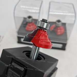 TUOKE 8mm Shank CNC Router Bits Woodworking Cutter Tools 'A' Type <strong>Curved</strong> Round Bit Cemented Carbide <strong>Drill</strong> Bits for Wood Cutting