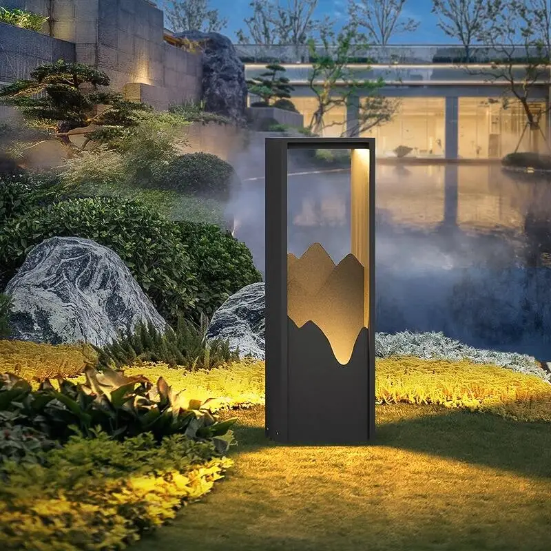 Top vendita nuovo Design lampada da giardino esterno lampada da terra a Led cortile impermeabile Ip65 paesaggio lampada moderna Villa giardino