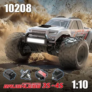 Yeni MJX Hyper Go 10208 1/10 ölçekli 4WD RC paletli 4X4 yetişkinler için fırçasız Motor yüksek hızlı uzaktan kumanda ile canavar araba - Product Image 3