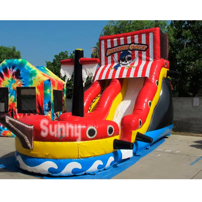 Khổng lồ tàu cướp biển trượt Inflatable Pirate lâu đài bouncy lớn Inflatable khô trượt Inflatable Slide cho bán