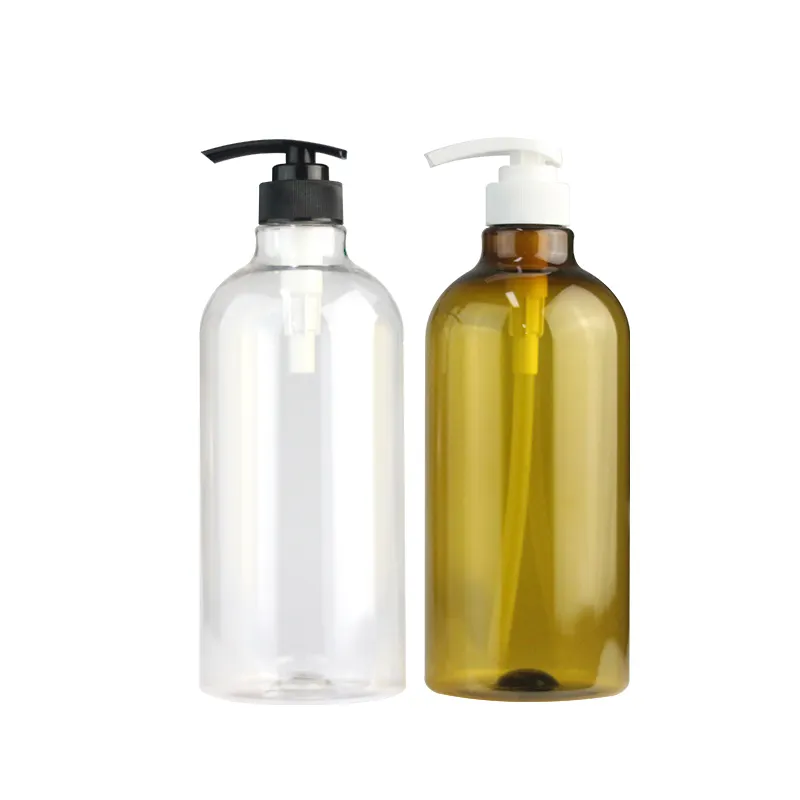 Bomba plástica de shampoo para animais de 1000ml, shampoo de plástico transparente, garrafa boston com bomba preta, tops, banho, shampoo, dispensador de líquido