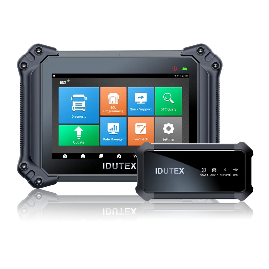Idutex TS 810 pro automotive tools installed with truck heavy duty software for auto diagnostic
