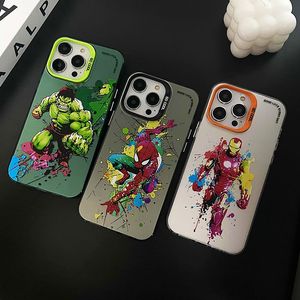 彩色绘画超人图案强硬手机外壳适用于iphone 12/12pro/12promax