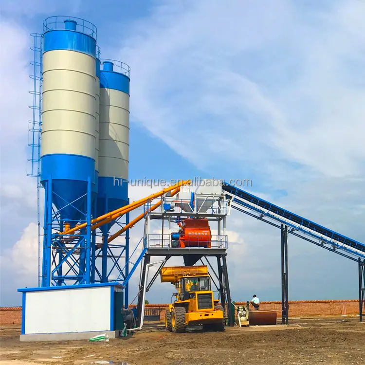 60m3 ready mix calcestruzzo impianto portatile silo di cemento impianto di betonaggio