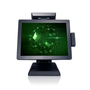 Máquina de terminal POS de escritorio de 15 pulgadas para mostrador de cajero de tienda de comestibles minorista, computadoras todo en uno, sistema POS de pantalla dual - Product Image 1