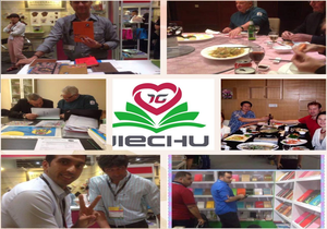 Organizador de diario de tapa dura de papel de fábrica con página troquelada índice impreso cubierta planificador cuaderno con banda elástica y lazo para bolígrafo