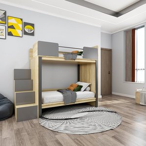 เตียงสองชั้น MDF อเนกประสงค์สำหรับโรงแรมสำหรับครอบครัวและพื้นที่ Airbnb พร้อมพื้นที่นอนหลับพิเศษ - Product Image 2