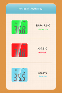 Forehead <strong>Thermometer</strong> Non Contact Infrared Digital <strong>Thermometer</strong> <strong>With</strong> Fever Alarm LCD Display and <strong>Memory</strong> <strong>Function</strong> Ideal - Product Image 6