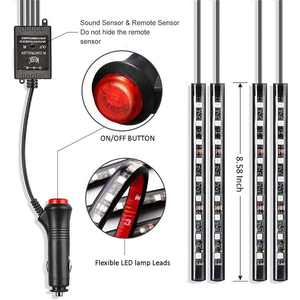 ร้อนขาย48 LED 5050 Rgb Led การควบคุมระยะไกล APP ควบคุมเพลงรถบรรยากาศแสงนำแถบ - Product Image 2